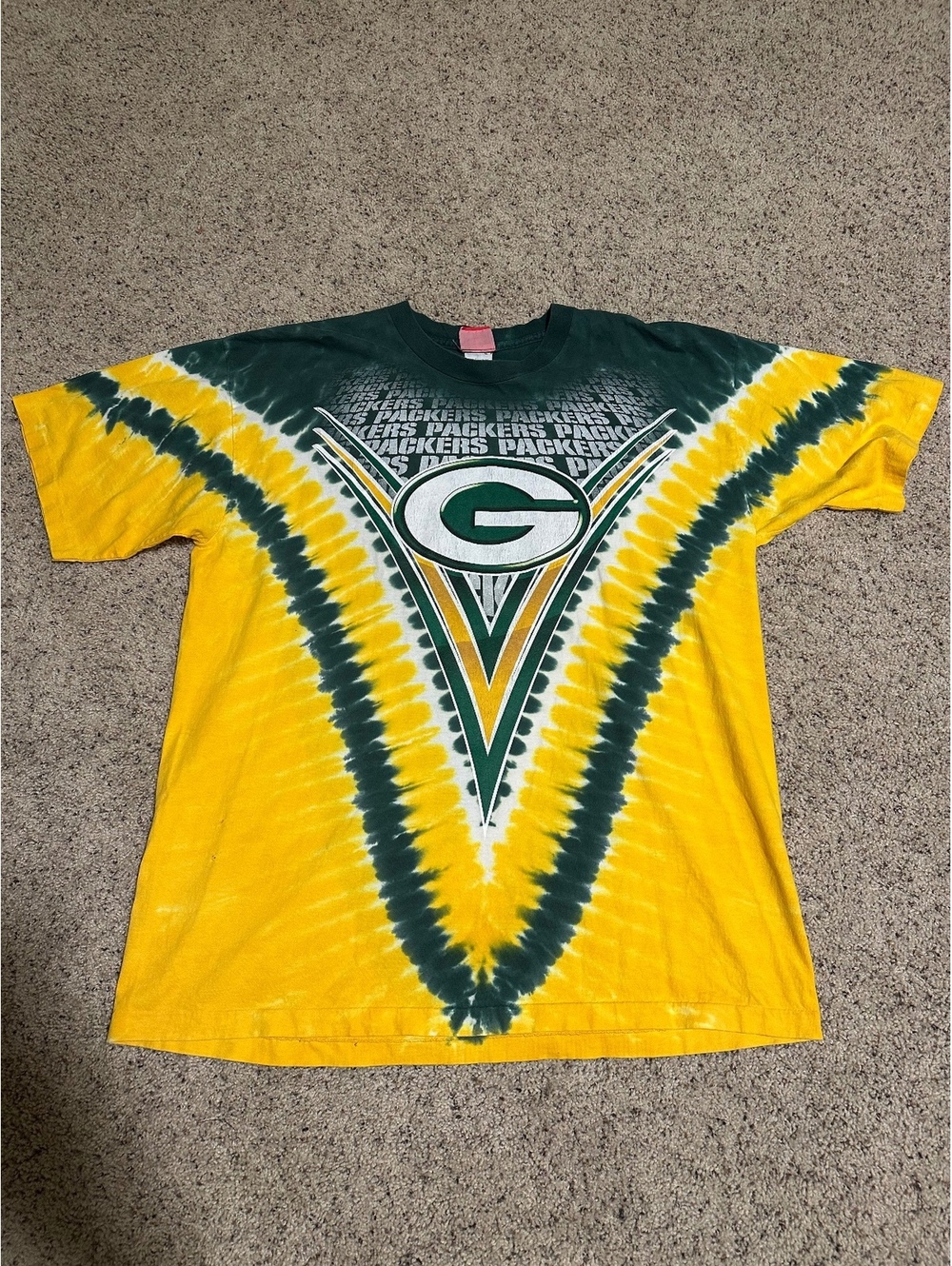 Vintage Green Bay Packers Tie-Dye T-Shirt XL